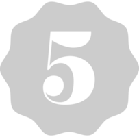 número 5 vector