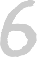 Number 6 vector