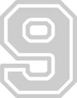 Número 9 vector