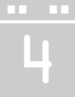 Number calendar 4 vector