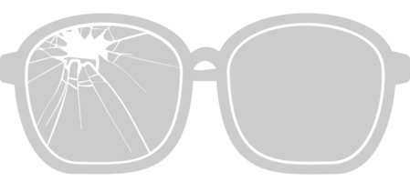 gafas de sol rotas vector