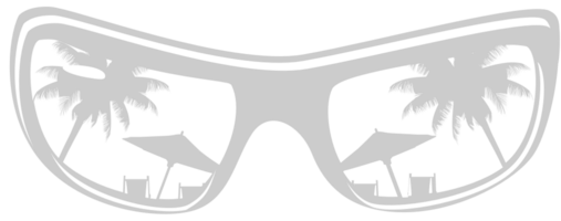 Sunglasses unique beach vector