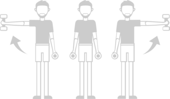 rutina de ejercicio levantar dumbell vector