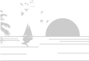 Sunset scenery  vector
