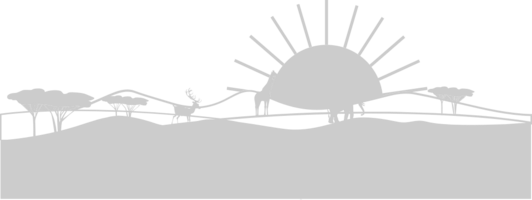 Sunset scenery vector