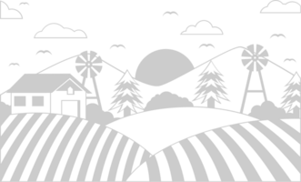 paisaje de la granja vector