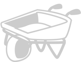 Farm tool wheel barrow vector