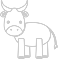 vaca de animales de granja vector