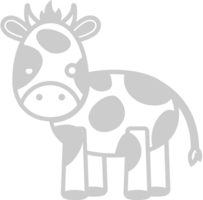 vaca de animales de granja vector