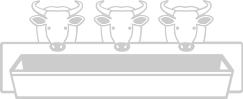 vaca de animales de granja vector