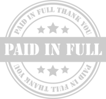 Stamp paid in full vector