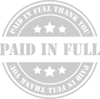 Stamp paid in full vector