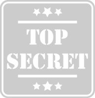 Stamp top secret vector