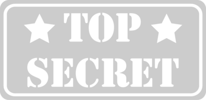 Stamp top secret vector