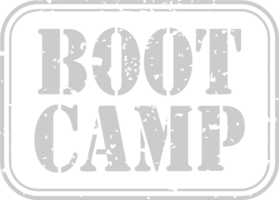 Stamp boot camp vector