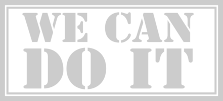 Stamp we can do it vector