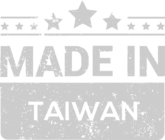 Stamp made in taiwan vector