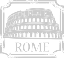 sello viaje Roma vector