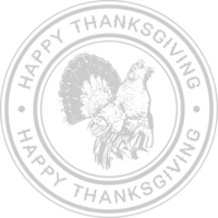 Stamp happy thanksgiving vector