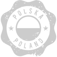 Stamp polska post vector