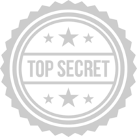 Stamp top secret vector