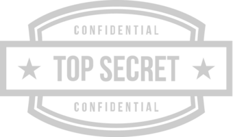 Stamp top secret vector