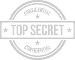 Stamp top secret vector