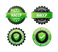 haccp certificado, peligro análisis crítico controlar puntos. confirmación de un alto nivel de la seguridad y calidad vector