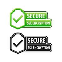 Secure connection. SSL shield protected. https certificate privacy icon. Ssl safe vector