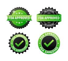 Fda approved Label. FDA Validated Quality and Safety Assurance vector