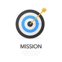 Mission. Modern flat design concept. Vector icon on white background. Vector illustration.