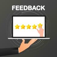 Feedback vector concept. Rank, level of satisfaction rating. Vector illustration