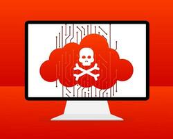 Virus cloud. Searching virus. Microbe icon. Cyber secure vector