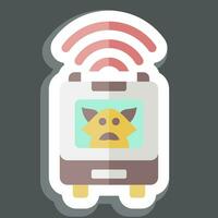 Sticker Pet Bag. related to Smart Home symbol. simple design editable. simple illustration vector