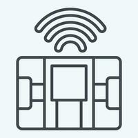 Icon Body Composition Scale. related to Smart Home symbol. line style. simple design editable. simple illustration vector