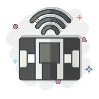 Icon Body Composition Scale. related to Smart Home symbol. comic style. simple design editable. simple illustration vector