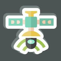 Sticker Observation Satellite. related to Satellite symbol. simple design editable. simple illustration vector