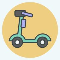 Icon Electric Scooter. related to Smart Home symbol. color mate style. simple design editable. simple illustration vector