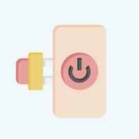 Icon Smart Plug. related to Smart Home symbol. flat style. simple design editable. simple illustration vector