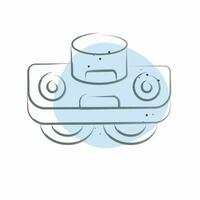 Icon Glass Robot. related to Smart Home symbol. Color Spot Style. simple design editable. simple illustration vector