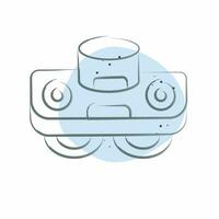 Icon Glass Robot. related to Smart Home symbol. Color Spot Style. simple design editable. simple illustration vector