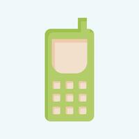 Icon Satellite Phone. related to Satellite symbol. flat style. simple design editable. simple illustration vector