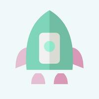 Icon Human Spacecraft. related to Satellite symbol. flat style. simple design editable. simple illustration vector