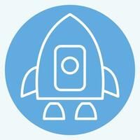 Icon Human Spacecraft. related to Satellite symbol. blue eyes style. simple design editable. simple illustration vector