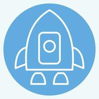 Icon Human Spacecraft. related to Satellite symbol. blue eyes style. simple design editable. simple illustration vector