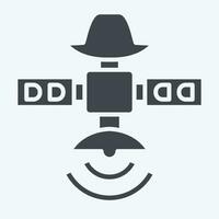 Icon Spy Satellite. related to Satellite symbol. glyph style. simple design editable. simple illustration vector