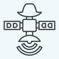 Icon Spy Satellite. related to Satellite symbol. line style. simple design editable. simple illustration vector