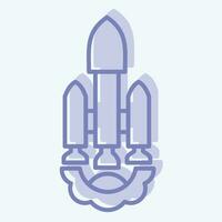 Icon Launch Vehicle. related to Satellite symbol. two tone style. simple design editable. simple illustration vector