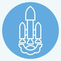 Icon Launch Vehicle. related to Satellite symbol. blue eyes style. simple design editable. simple illustration vector