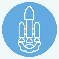 Icon Launch Vehicle. related to Satellite symbol. blue eyes style. simple design editable. simple illustration vector